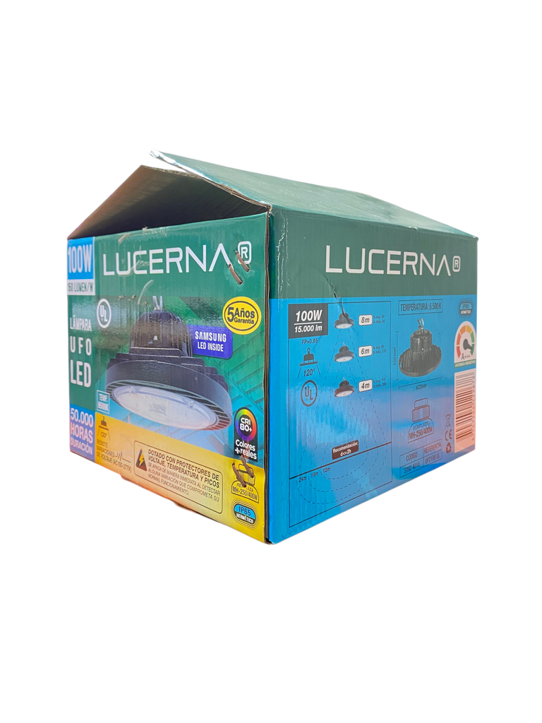 LUMINARIA LED REDONDA INDUSTRIAL 100 W 6.500°K 100-277 V 150 LM/W
