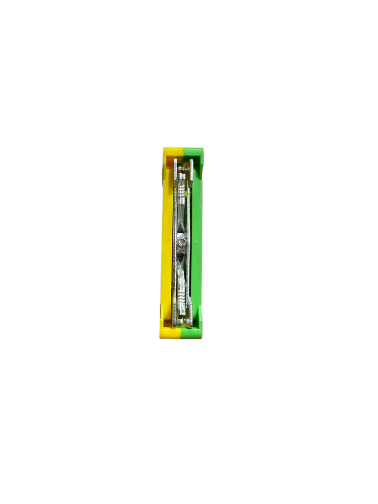 BORNERA 16mm RIEL SIMETRICO PARA CABLE 6 EK16/35 AMARILLA CON VERDE