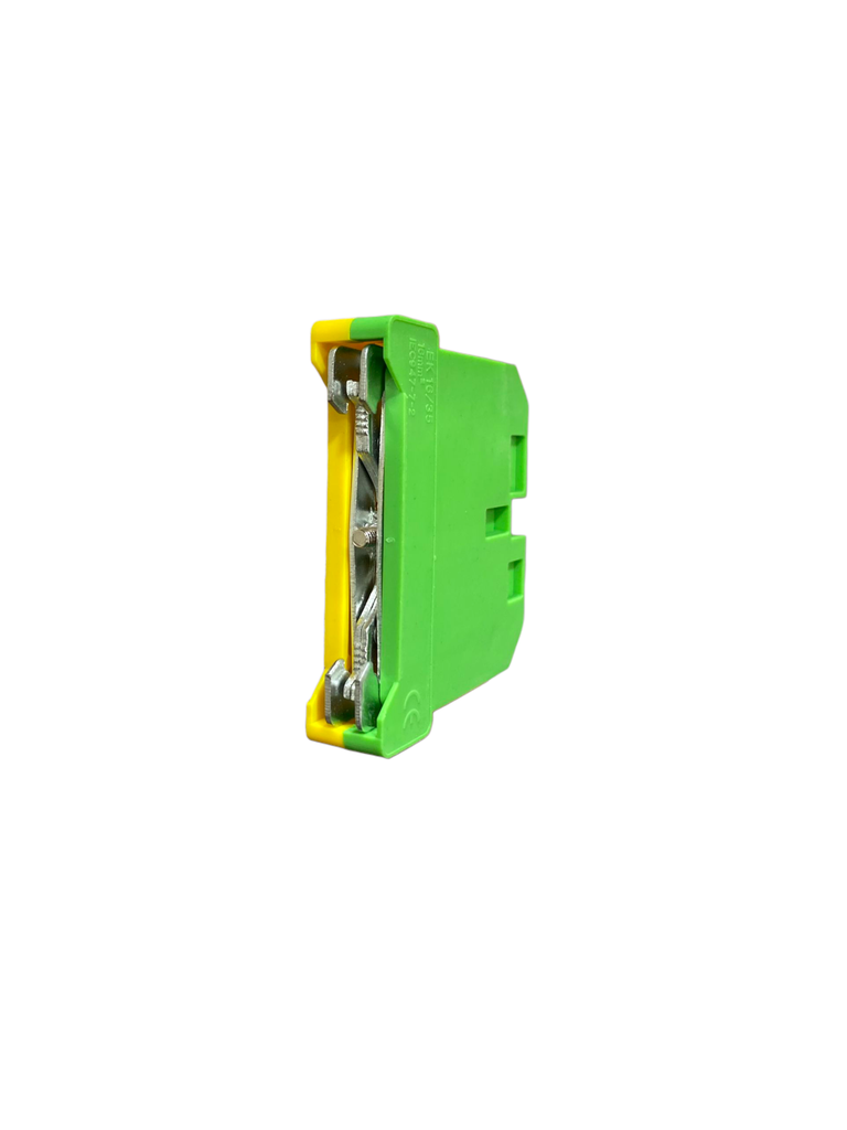 BORNERA 16mm RIEL SIMETRICO PARA CABLE 6 EK16/35 AMARILLA CON VERDE