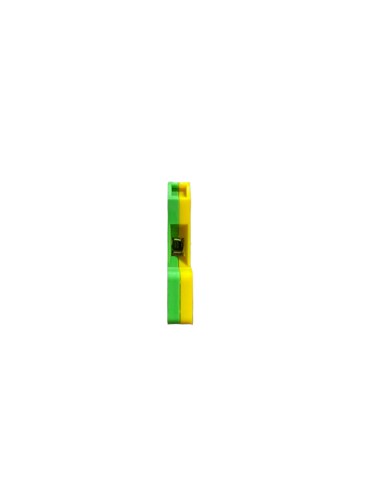 BORNERA 16mm RIEL SIMETRICO PARA CABLE 6 EK16/35 AMARILLA CON VERDE