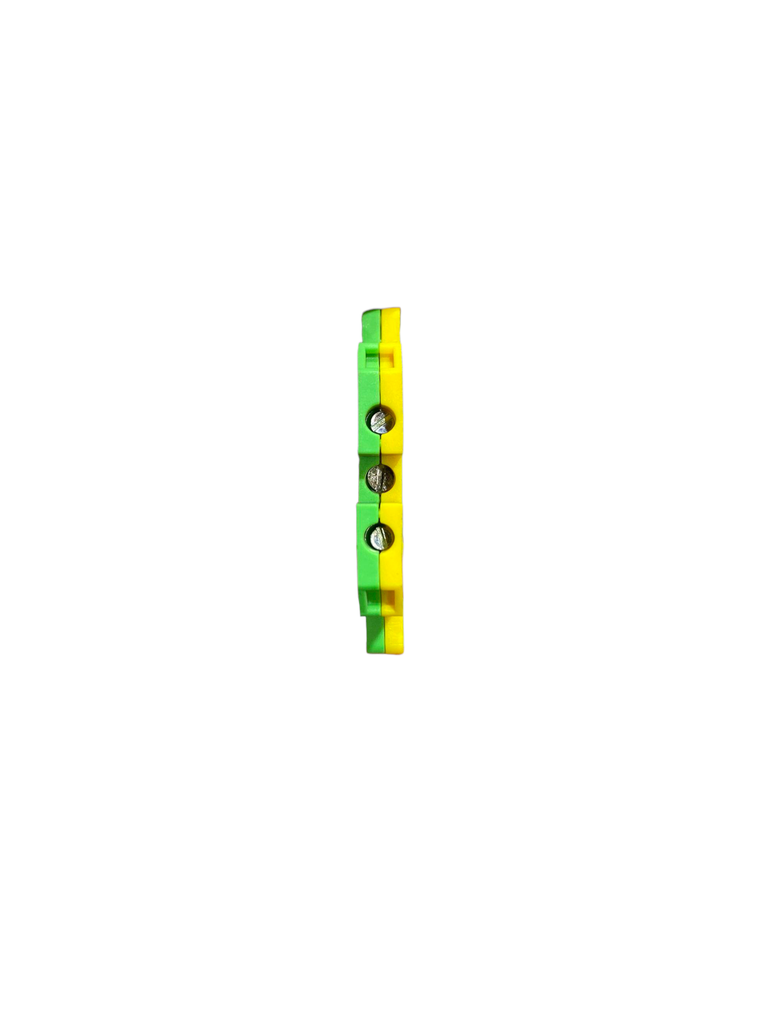 BORNERA 2.5mm RIEL SIMETRICO PARA CABLE 14 EK2.5/35 AMARILLA CON VERDE