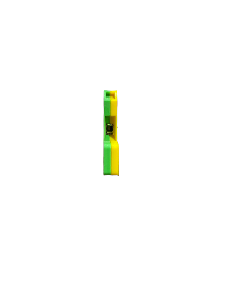 BORNERA 2.5mm RIEL SIMETRICO PARA CABLE 14 EK2.5/35 AMARILLA CON VERDE