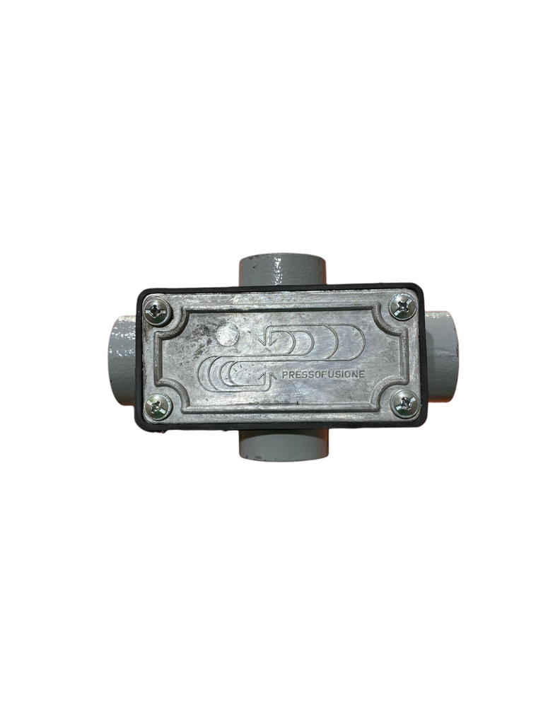 CAJA CONDULET X 1" PRESSOFUSIONE GRIS