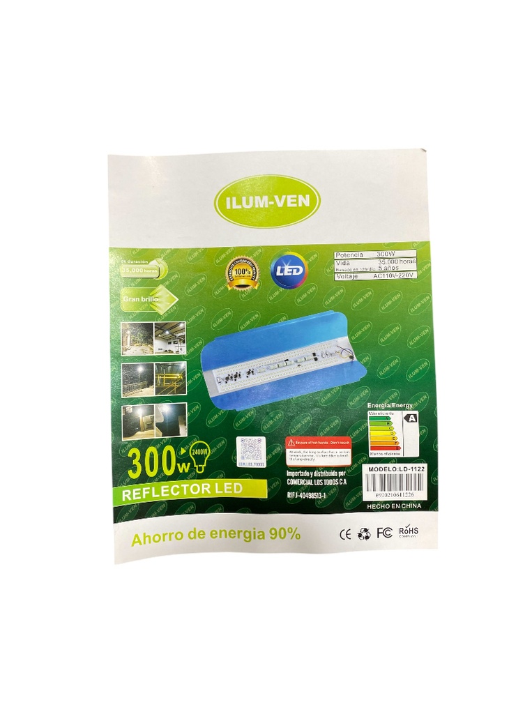 REFLECTOR LED ULTRALIVIANO  300 W LD-1122 ILUM-VEN