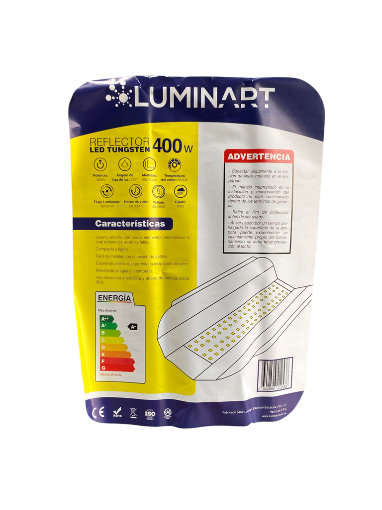 REFLECTOR LED ULTRALIVIANO MULTIVOLTAJE 400W LUMINART