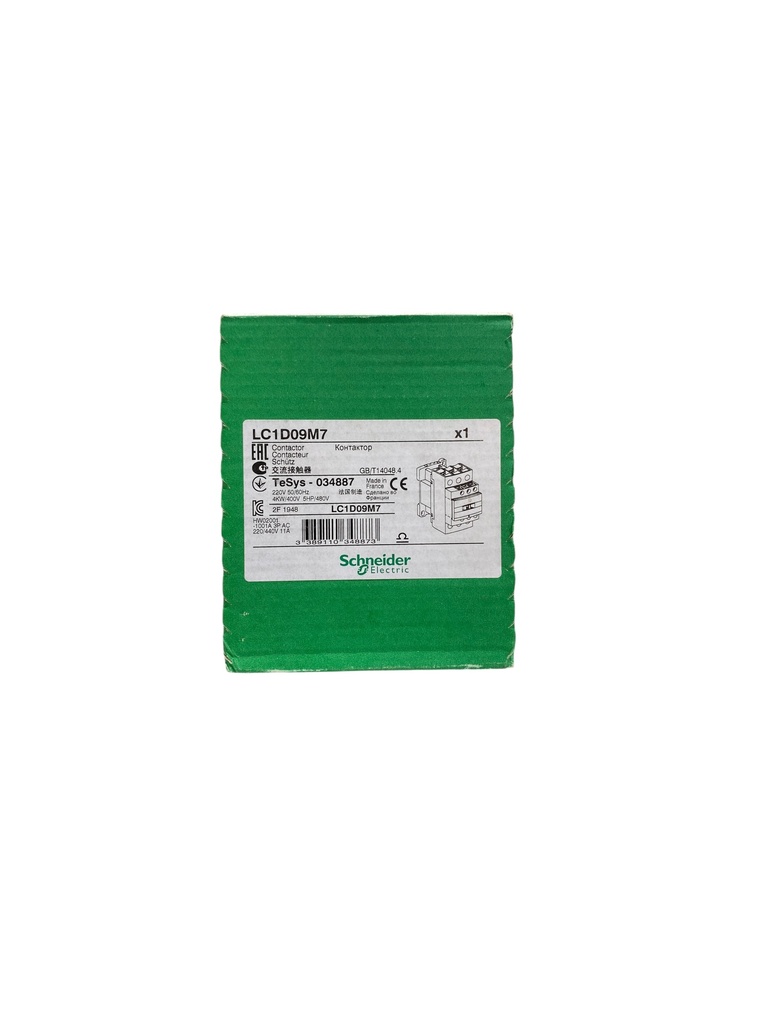 CONTACTOR 9 AMP BOBINA 220V SCHNEIDER ELECTRIC LC1D09M7