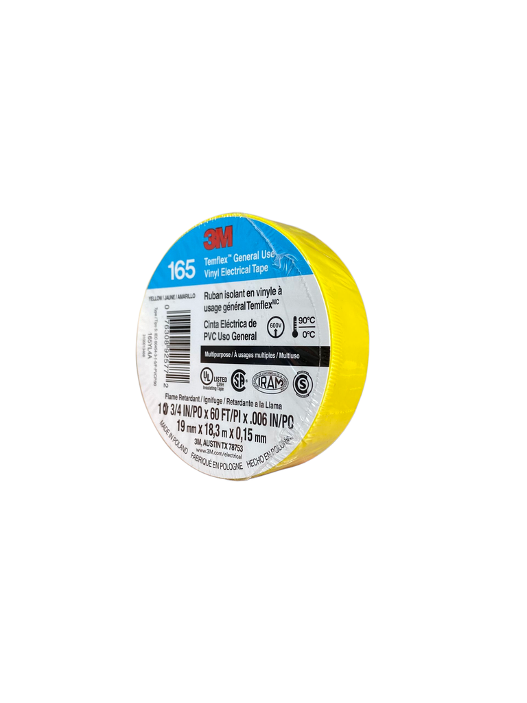 TEIPE/CINTA ELECTRICA DE VINILO TEMFLEX 165 3/4" COLORES