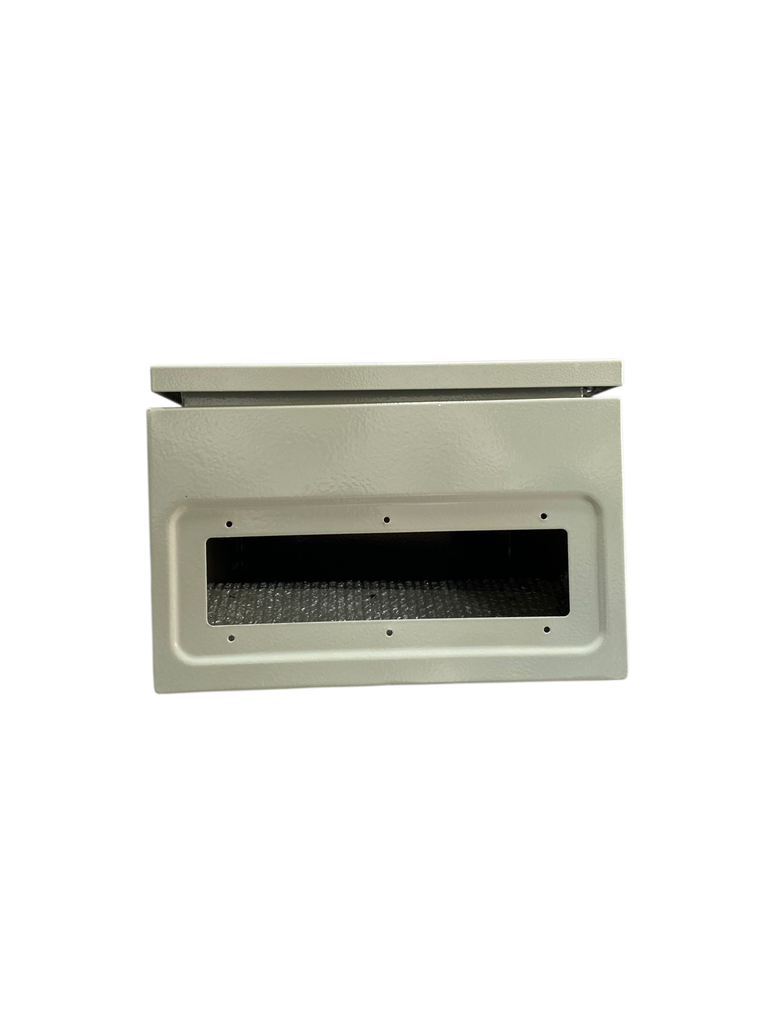 CAJA DE CONTROL 400x300x200mm IP65 USO EXTERIOR  C/PUERTA Y CERRADURA DOBLE FONDO PINTURA ELECTROSTATICA BEIGE 