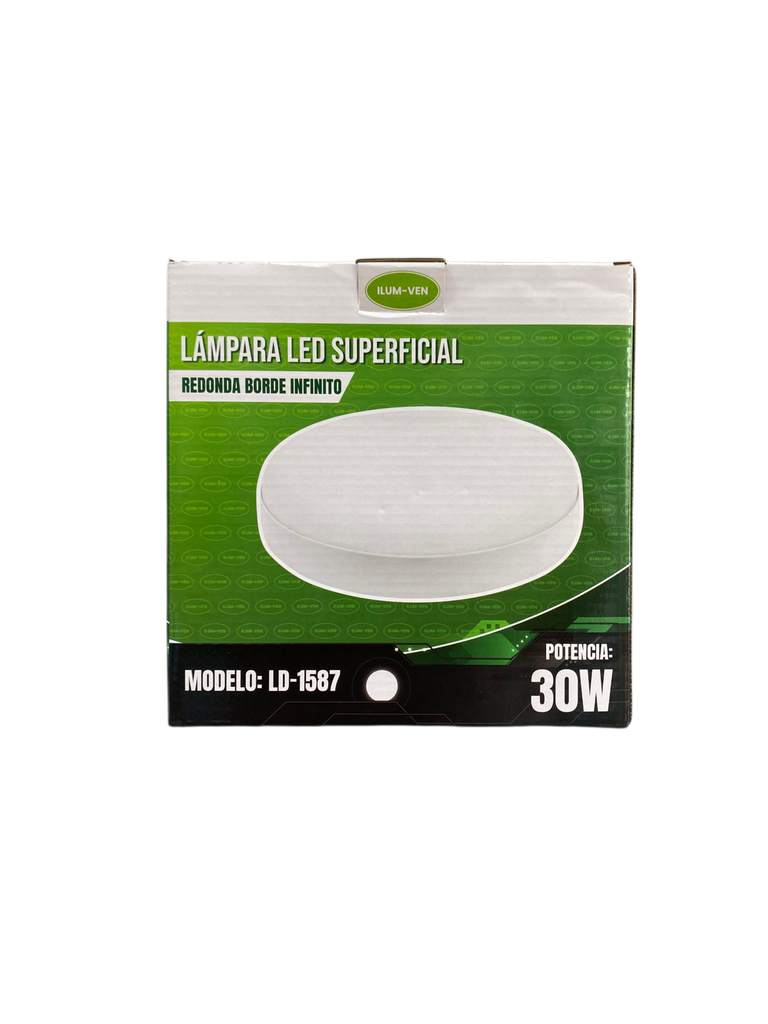 PANEL LED 30W REDONDO SUPERFICIAL BORDE INFINITO 85-265V 170MM 