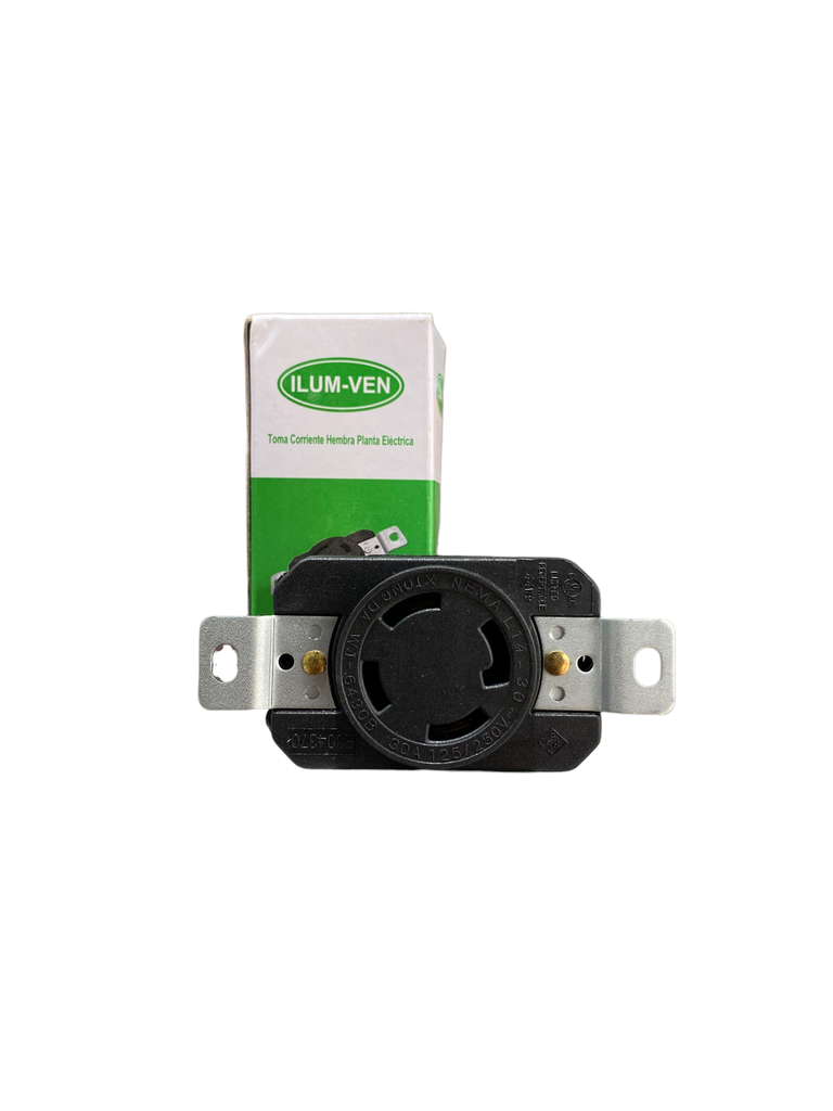 TOMACORRIENTE HEMBRA  PLANTA ELECTRICA 30AMP 125-250V LD-520 ILUM-VEN
