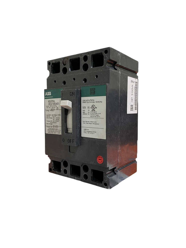 BREAKER 3X100A TED 240/480VAC 18KA - 250VDC 18KA