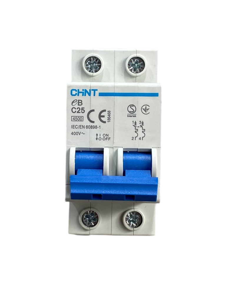 MINI BREAKER 2X25A 4.5KACC CURVA C 110/400V 50/60HZ