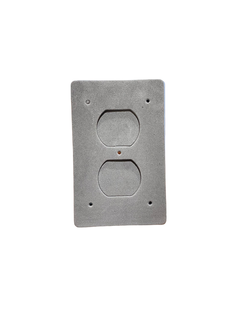 TAPA PROTECTORA PARA TOMACORRIENTE Y APAGADOR DOBLE COLOR GRIS ILUM-VEN