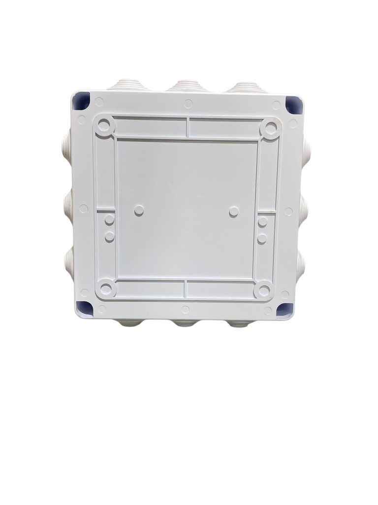 CAJA DE DERIVACION PLASTICA 200X200X80mm (7,9X7,9X3") PREPONCHADO IP65  COLOR BLANCO ANDELI