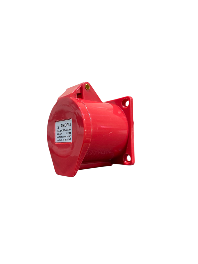 TOMA INDUSTRIAL HEMBRA 4PX32A(3P+T) PARA EMBUTIR 6H 380/415V 3S-424