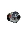 TOMA AEREA INDUSTRIAL MEDIA VUELTA 4P 20A 125V / 250V  BAQUELITA NEGRA - ARO DE METAL
