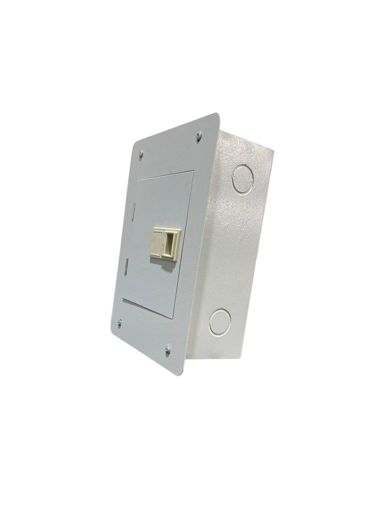 TABLERO RESIDENCIAL 4 CIRCUITOS EMPOTRABLE PREPONCHADA CON TAPA/PUERTA PINTURA ELECTROSTATICA GRIS 125 A 240 Vca