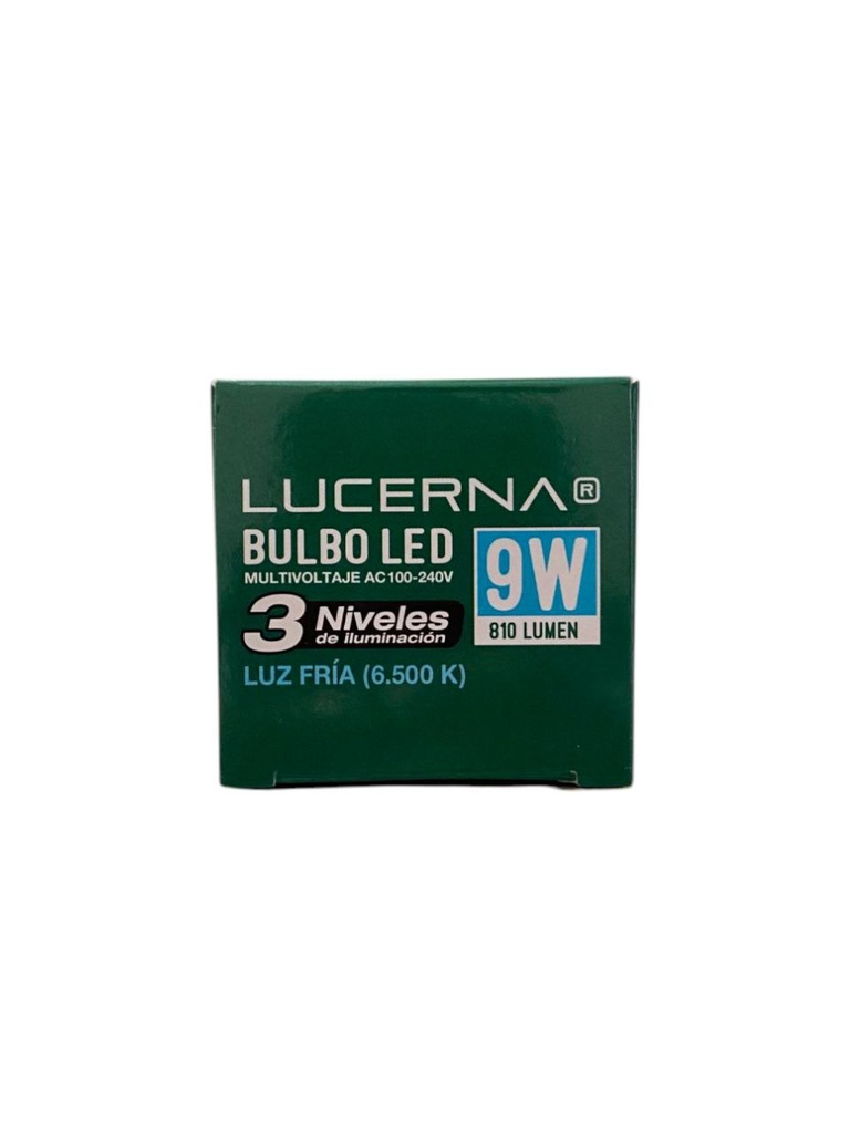 BOMBILLO LED 9W 810LM 6.500°K IP20 100-240V E27  3 NIVELES