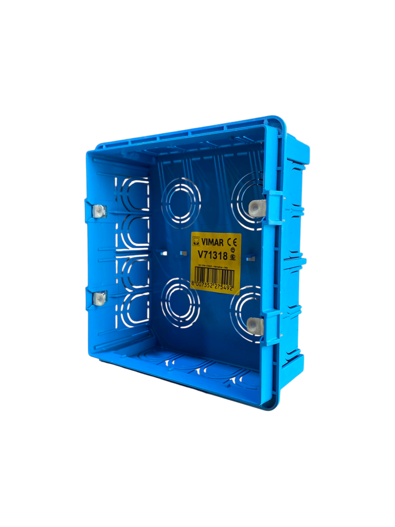 CAJA EMPOTRABLE RECTANGULAR 8 MODULOS AZUL V71318 VIMAR