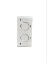 CAJETIN PLASTICO CUADRADO 4X4" PVC SALIDA COMBINADA 1/2"- 3/4"