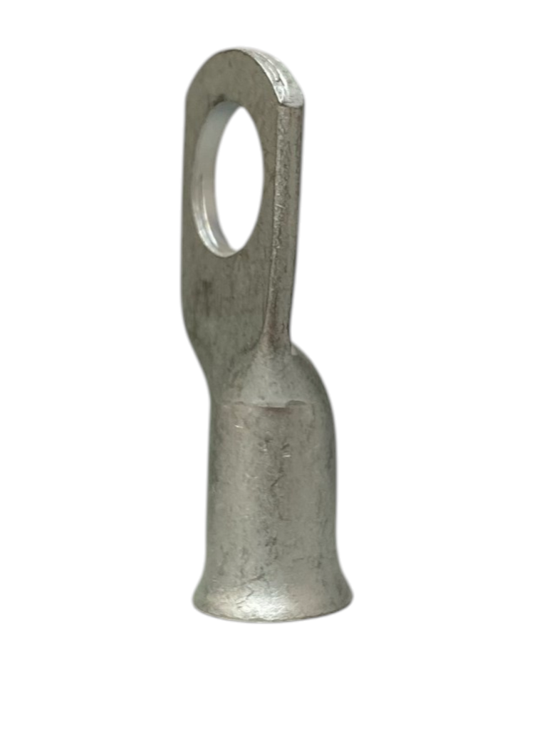 TERMINAL ANILLO 1H P/CABLE #4AWG OJAL 3/8" COBRE ESTAÑADO CAÑON CORTO