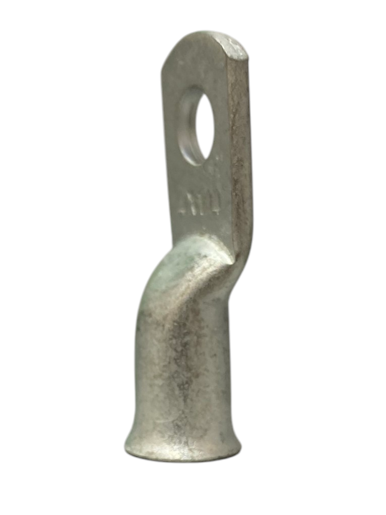 TERMINAL ANILLO 1H P/CABLE #4AWG OJAL 1/4" COBRE ESTAÑADO CAÑON CORTO
