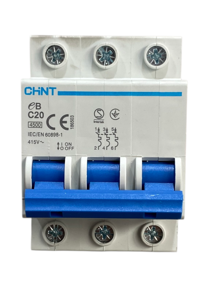 MINI BREAKER 3X20A 4.5KACC CURVA C 110/400V 50/60HZ