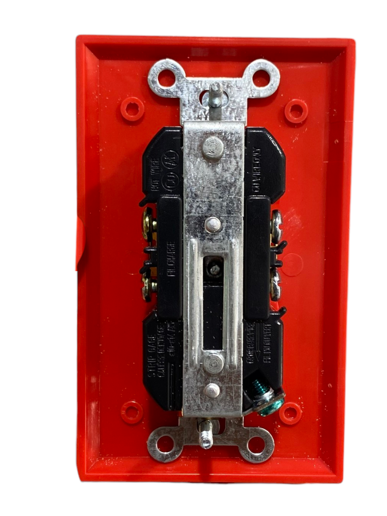 TOMACORRIENTE DOBLE POLARIZADA ROJO 20A CON TAPA 20AMP,125V NEMA 5-20R HOSPITALARIO CLASSIC LUX