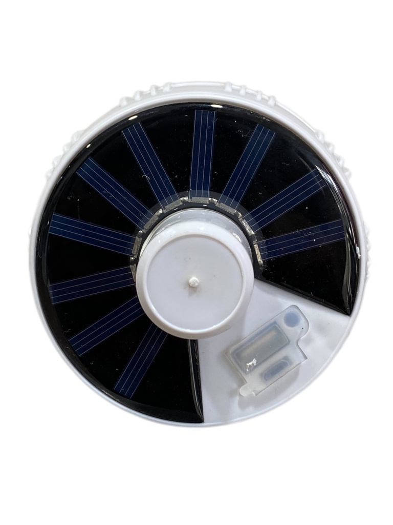 BOMBILLO LED 50W RECARGABLE E27 C/USB Y PANEL SOLAR