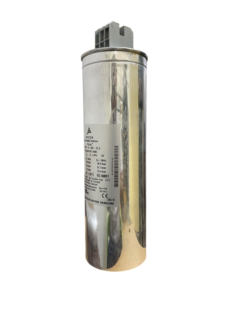 CAPACITOR/CONDENSADOR 18KVAR 480VAC 60HZ TRIFASICO PARA COMPENSACION REACTIVA