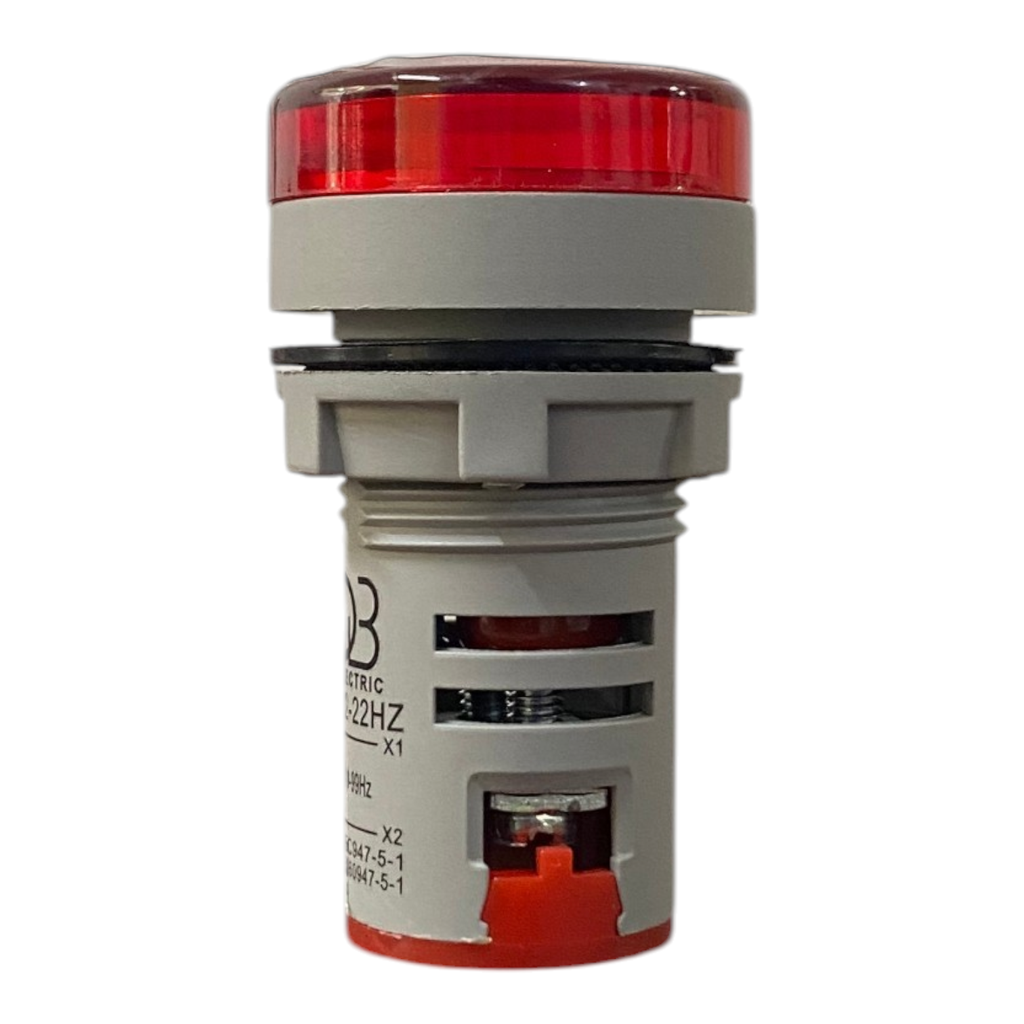 LUZ PILOTO LED 0-99Hz ROJO C/INDICADOR DE FRECUENCIA DIGITAL 22mm