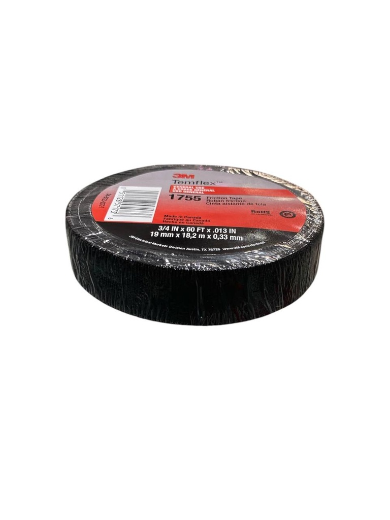 3M™ Temflex™ Cotton Friction Tape
3/4" x 18,2 mt, Negro