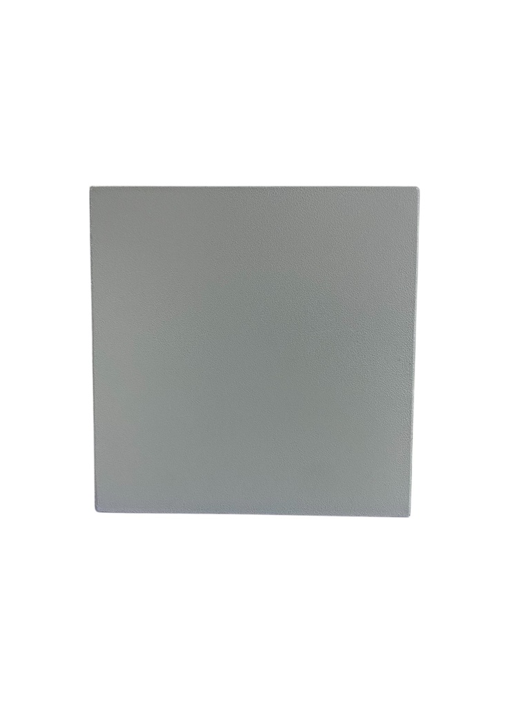 CAJA DE DERIVACION METALICA 200X200X150mm (10X10X6") LISA PINTURA ELECTROSTATICA GRIS INTENCOL