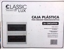 TABLERO DE DISTRIBUCION PLASTICO 26 CIRCUITOS EMPOTRABLE DOBLE RIEL DIN