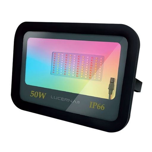 REFLECTOR LED 50 W RGB 85-265 V 120 LM/W IP66 C/CONTROL 4 MODOS RP50RGB LUCERNA