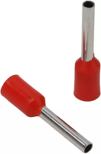 TERMINAL PUNTA HUECO ROJO AISLADO P/CABLE 14AWG PQTE 100 UNIDADES CON19473