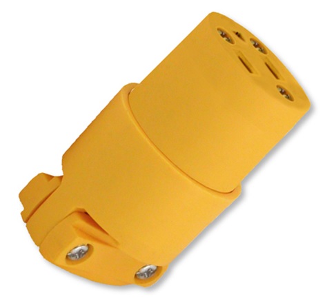 TOMACORRIENTE  AEREO 110-130V 15A 2P+T PLASTICO AMARILLO TOM-15 FERMETAL