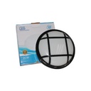 VAPOLETA REDONDA LED 20W REJILLA NEGRA IP65 6500K