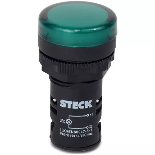 LUZ PILOTO LED 110V VERDE Ø22 mm 50 mA