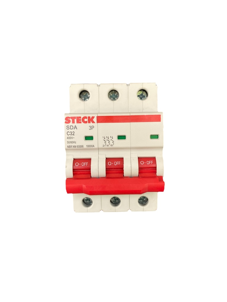 MINI BREAKER 3X32A 10KACC CURVA C 230/400V 50/60HZ