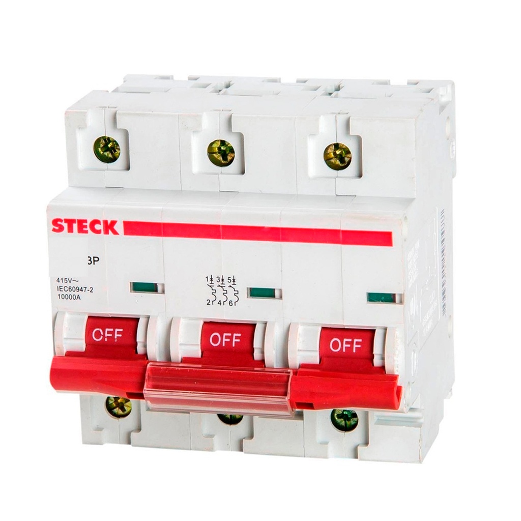 MINI BREAKER 3X63A 10KACC CURVA C 230/400V 50/60HZ