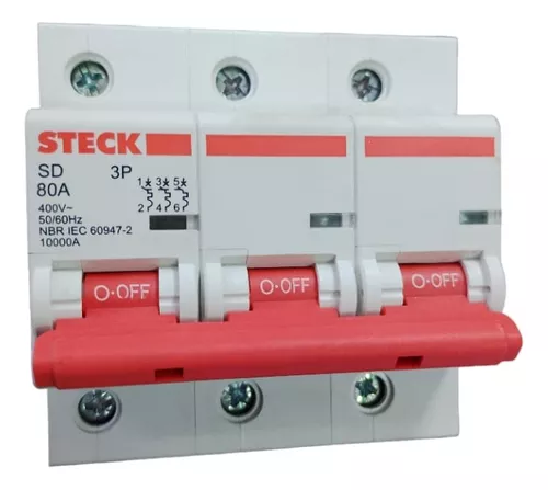MINI BREAKER 3X80A 10KACC CURVA C 230/400V 50/60 HZ