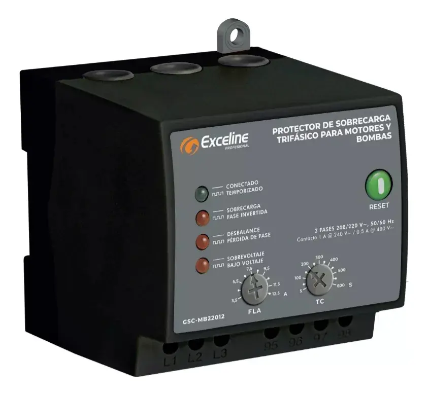 PROTECTOR DE SOBRECARGA PARA MOTORES Y BOMBAS TRIF. DE 440/480V ENTRE 20 A 50HP EXCELINE