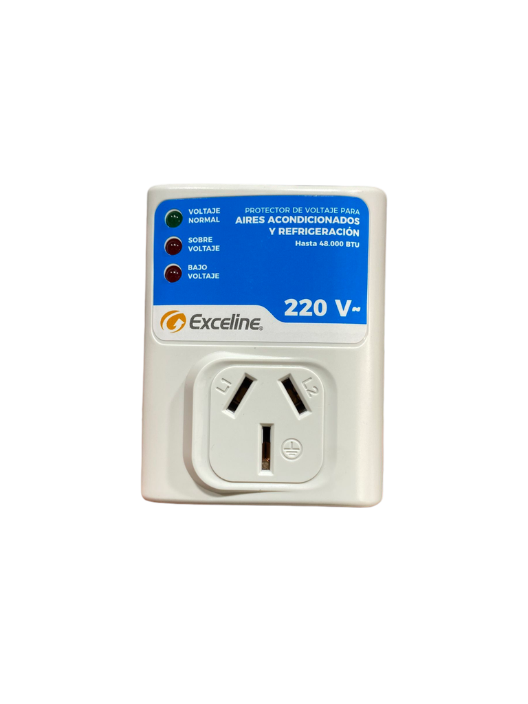 PROTECTOR DE VOLTAJE AIRES ACONDICIONADOS Y REFRIGERACION 220V  HASTA 48.000 BTU GSM-RE220CS EXCELINE