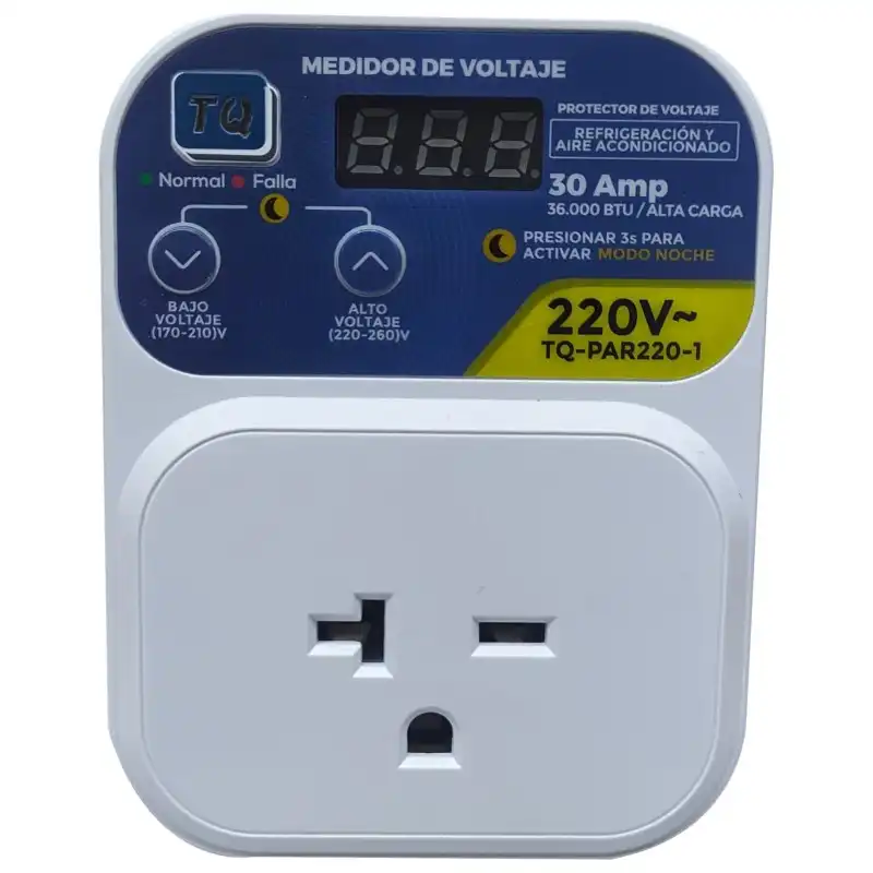 PROTECTOR DE VOLTAJE REFRIGERACION Y AIRE ACONDICIONADO ENCHUFABLE 220V 30AMP 36.000 BTU ALTA CARGA