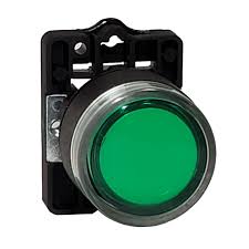 PULSADOR LUMINOSO VERDE PLASTICO