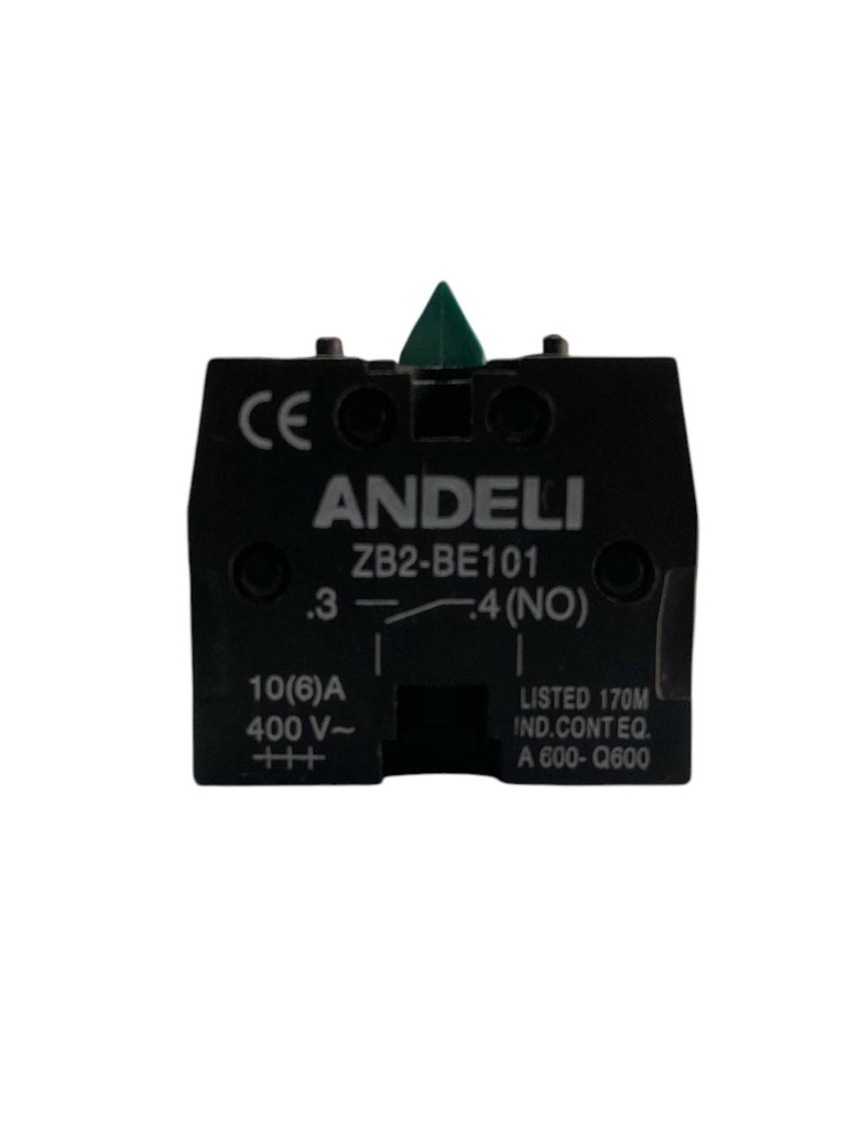BLOQUE DE CONTACTO NORMALMENTE ABIERTO (NO) 10A 400V