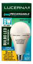 BOMBILLO LED 9W 810LM 6.500°K IP20 100-240V E27 RECARGABLE