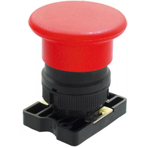 PULSADOR PLASTICO TIPO HONGO PARADA DE EMERGENCIA S/RETENCION 40MM