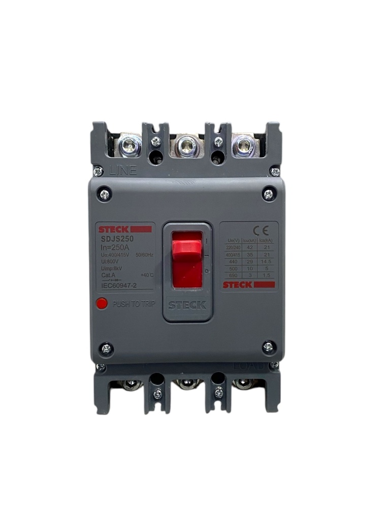 BREAKER 3X250A CAJA MOLDEADA  42KA 220 VAC - 29 KA 440 VAC SDJS250 STECK
